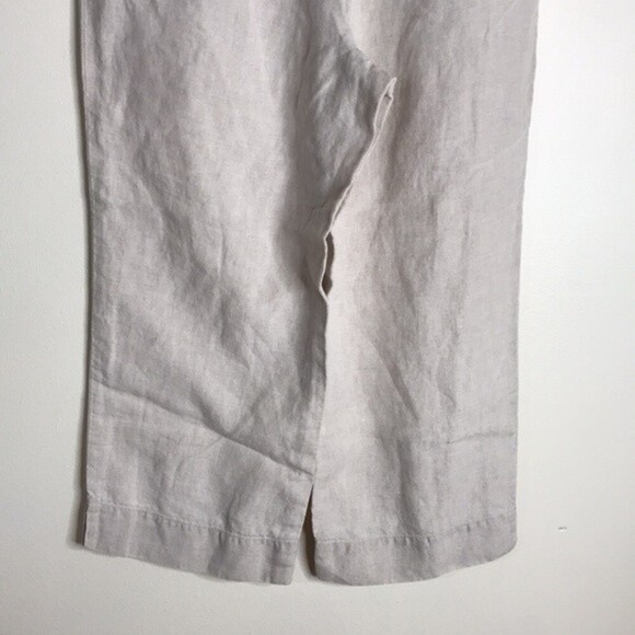 J. Jill 100% Linen Flax Wide Leg Ankle Pant size medium - Picture 11 of 13